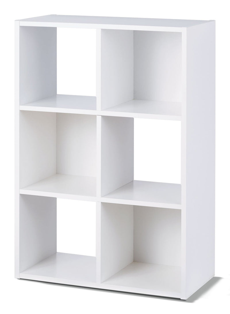 For Living 6-Cube Storage Organizer, Bookcase/Bookshelf, White F9