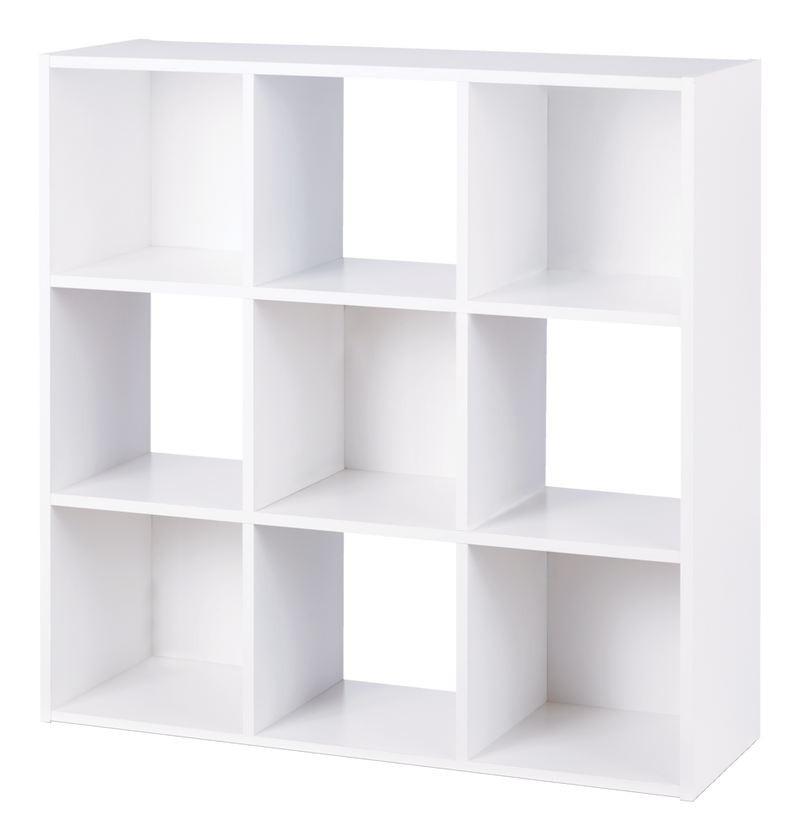 For Living 9-Cube Storage Organizer, Bookcase/Bookshelf, White A3