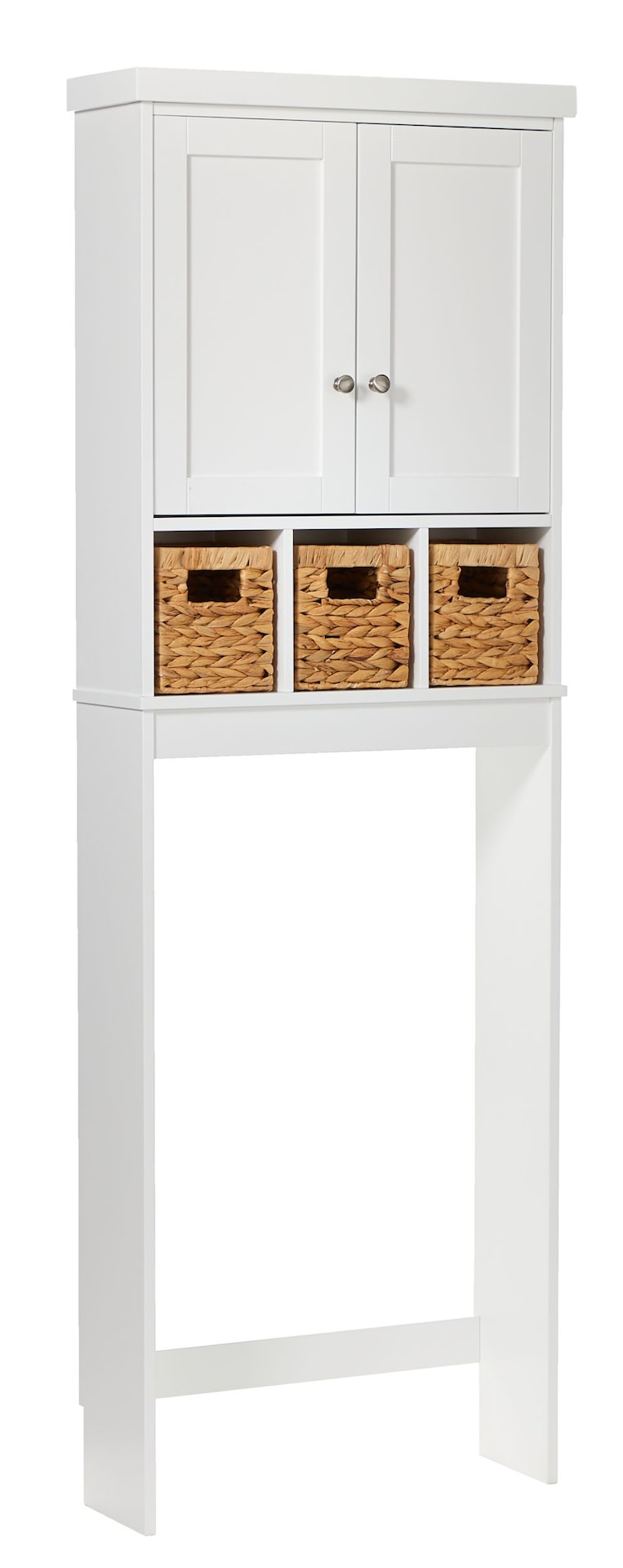 For Living Basket Bathroom Space Saver, White T4