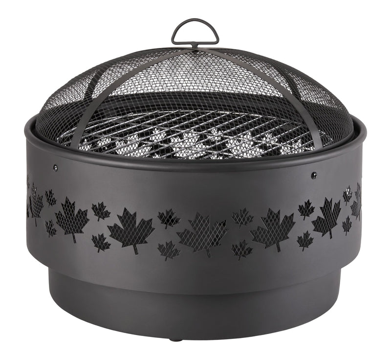 For Living Brome Round Outdoor Wood Firepit, 24-in M0