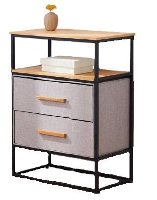 For Living Fabric 2-Drawer 1-Shelf Storage Organizer, Wood M9