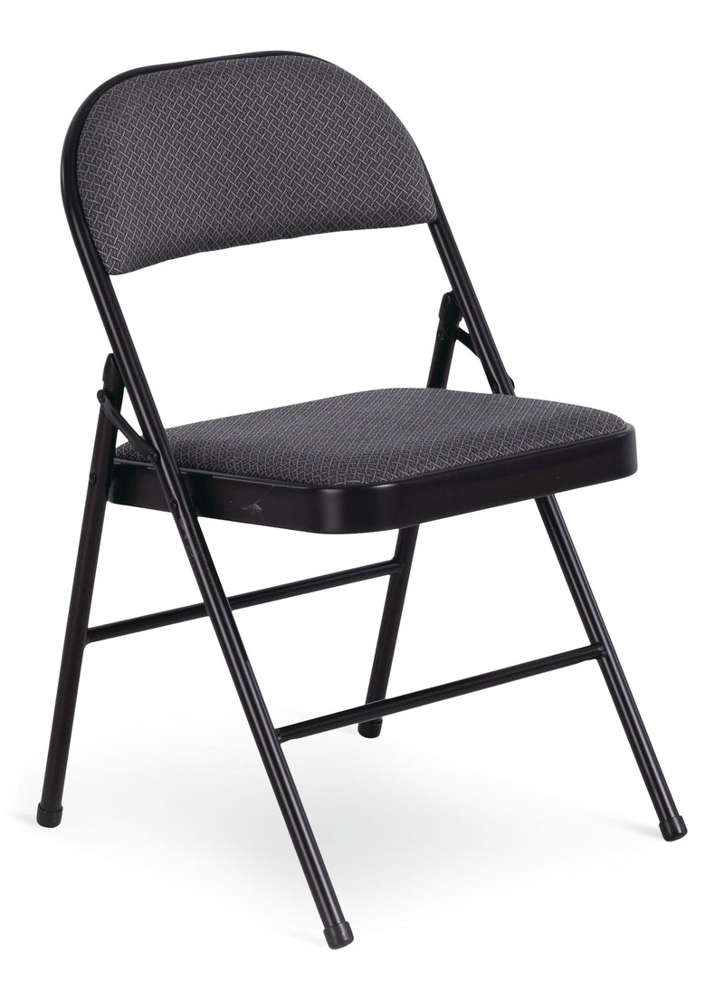 For Living Fabric Folding/Compact Chair, Grey Fabric & Black Frame I5