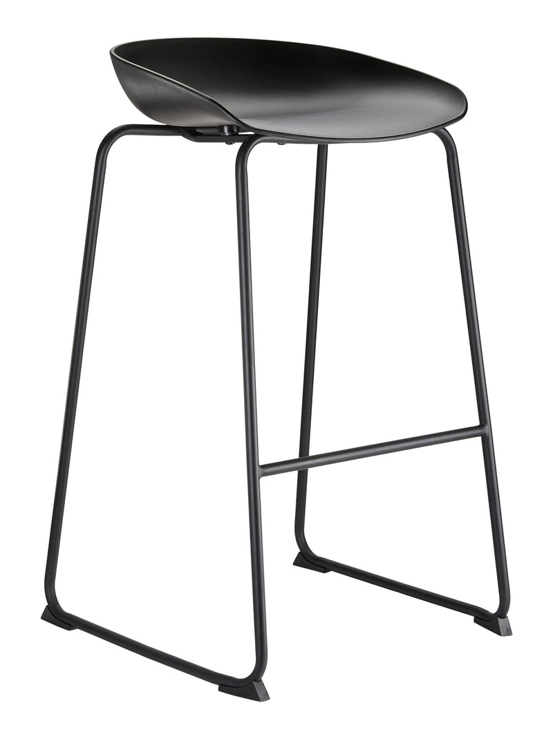 For Living Modern Elevated Counter Stool with Footrest, Black Y3