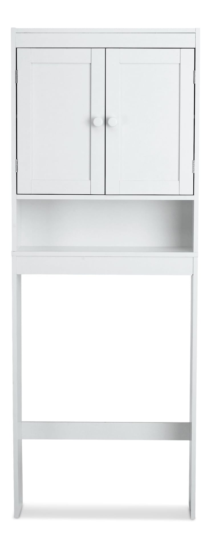 For Living Orleans 2-Door Over-The-Toilet Spacesaver Bathroom Storage Cabinet, White R0