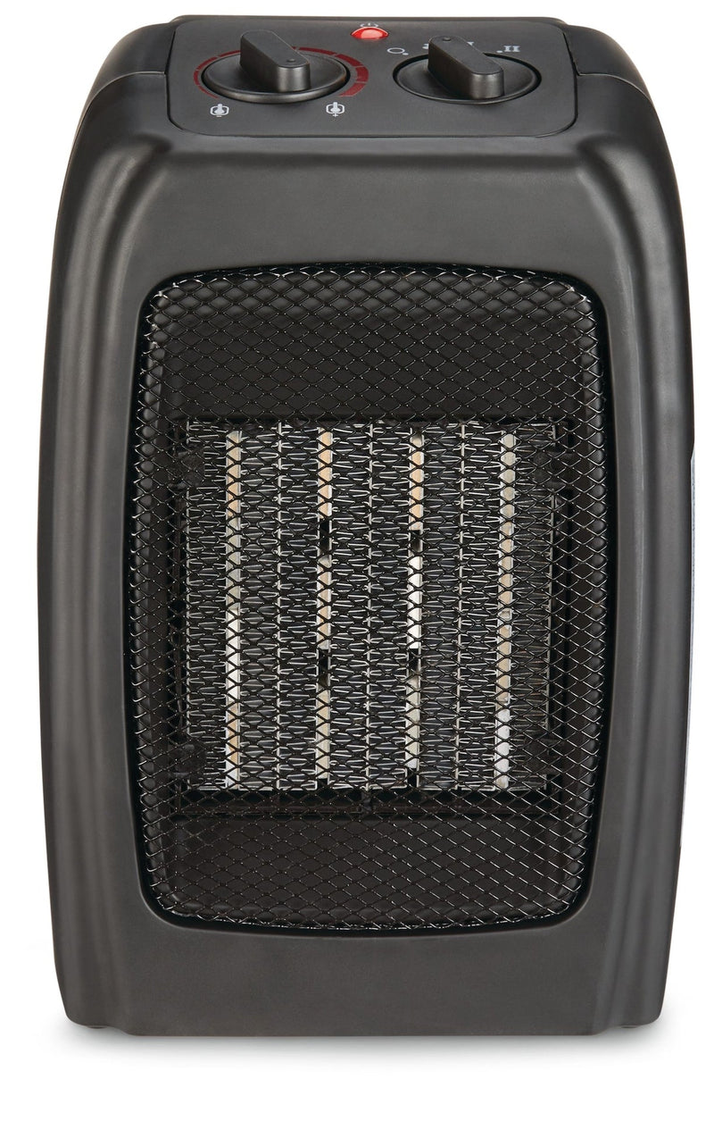 For Living Portable Ceramic Space Heater withThermostat, 1500W, Black G7