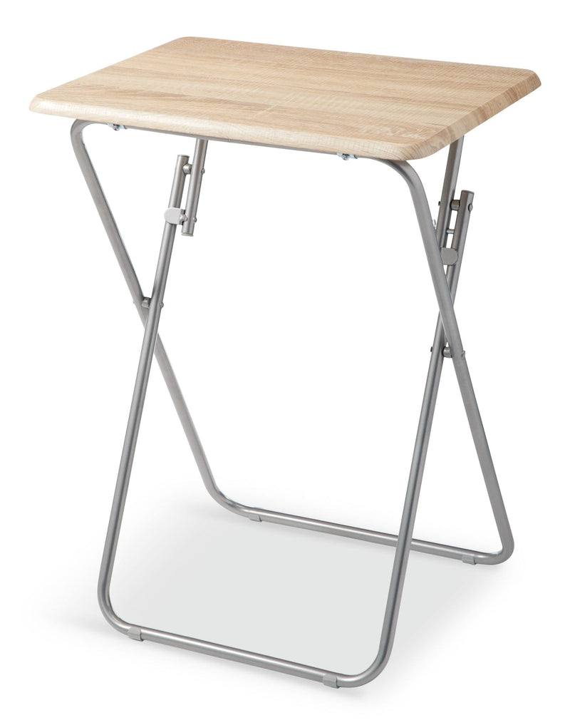 FOR LIVING Portable Wood & Metal Folding TV Tray/Laptop/Side/End Table U2