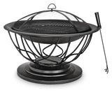 For Living Savona Round Wood-Burning Outdoor Fire Bowl/Fire Pit, 29.5 x 20-in