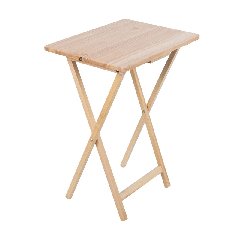 For Living Solid Wood TV Tray, Foldable, Natural Wood Finish TV Tray X1