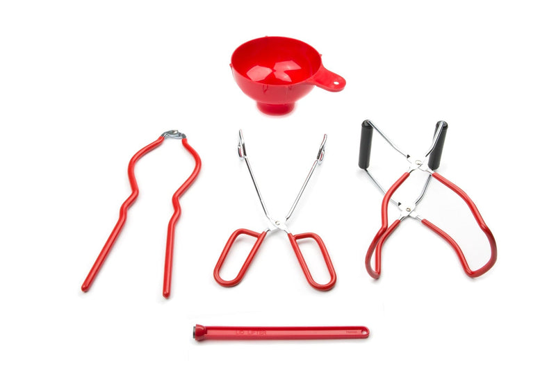Fox Run Canning Specialty Set, 5-pc, Plastic, Red J5