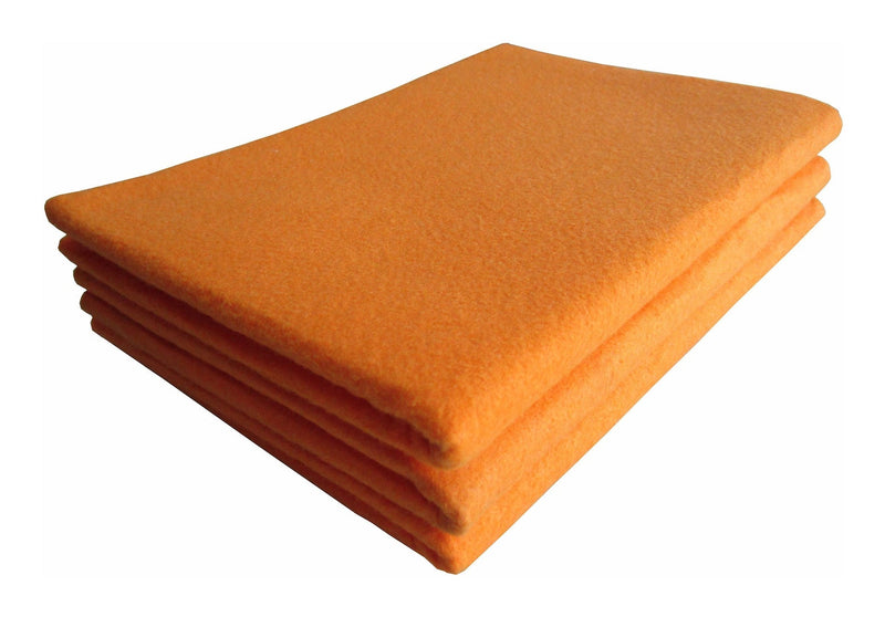 FRANK All-Purpose Machine Washable Synthetic Giant Shammy Towel, Orange, 3-pk M1