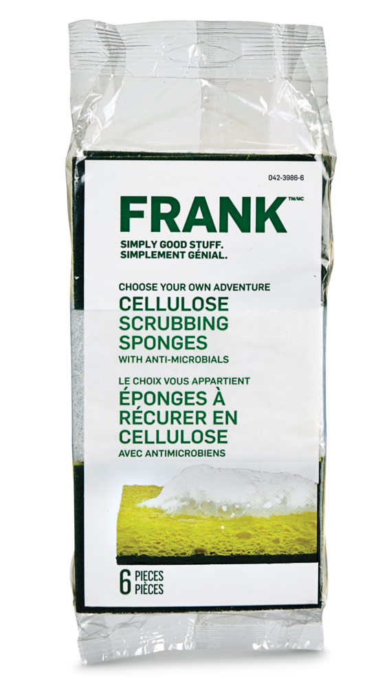 FRANK Cellulose Scrub Sponge, 6-pk L0