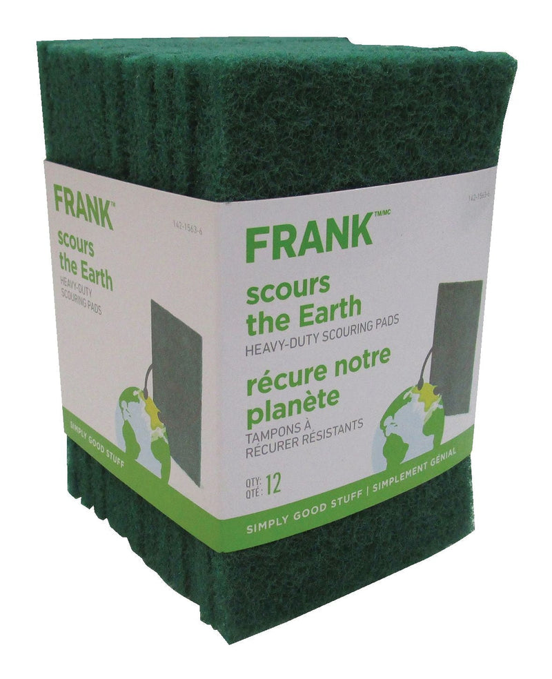 FRANK Heavy-Duty Scouring Pads / Scrub Sponges, 12-pk X3