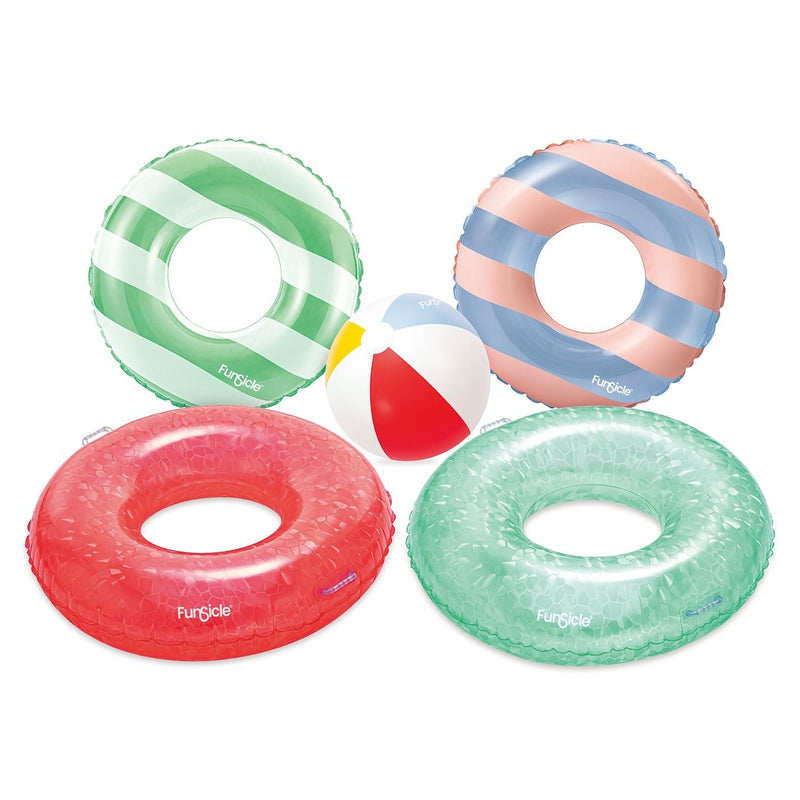 Funsicle Inflatable Pool Float Fun Tube Party Pack, 5-pcs, Ages 14+ N1