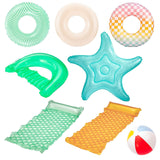 Funsicle Party Pack Pool Loungers with Inflation Tool, 9-pc