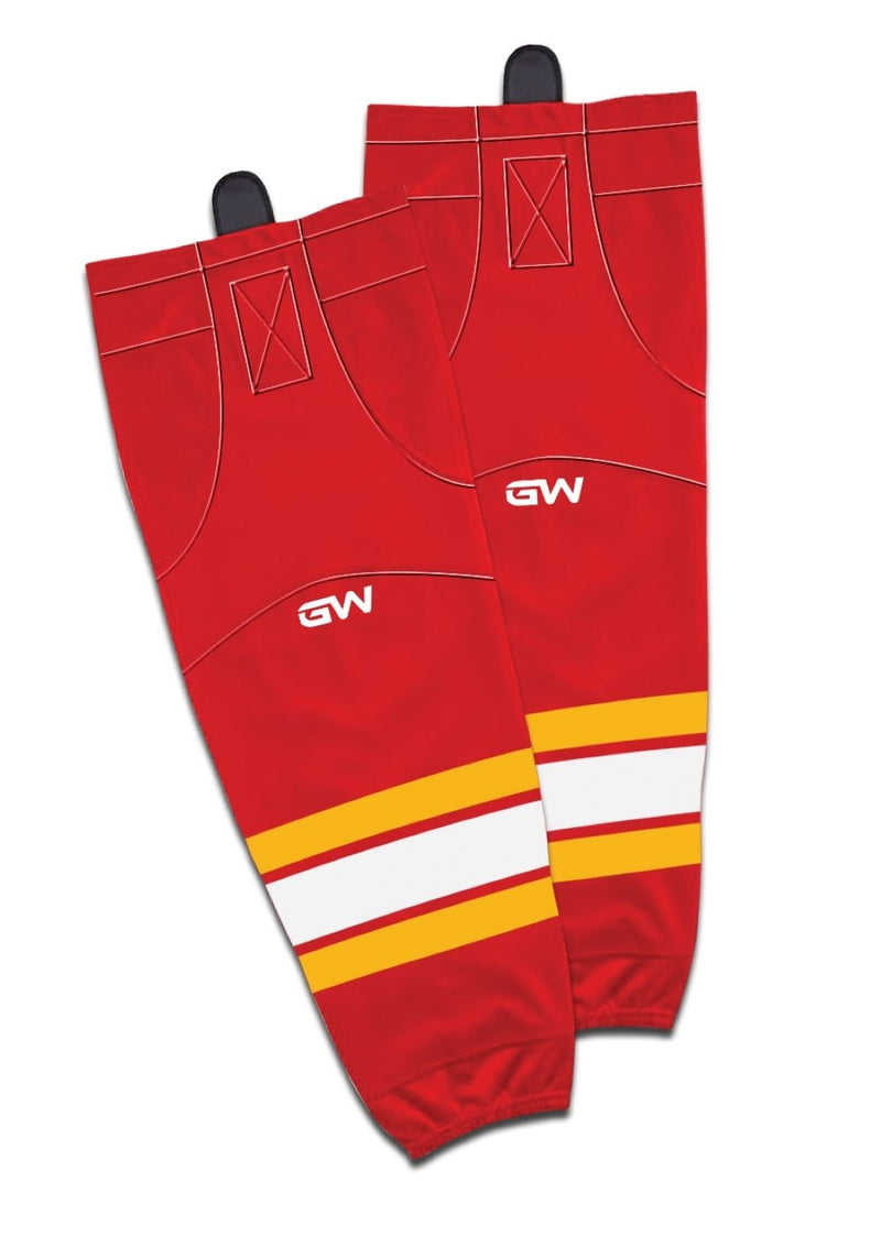 Gamewear 8500 Pro Team Performance Hockey Socks, Calgary Flames Home Colours, Assorted Sizes P7