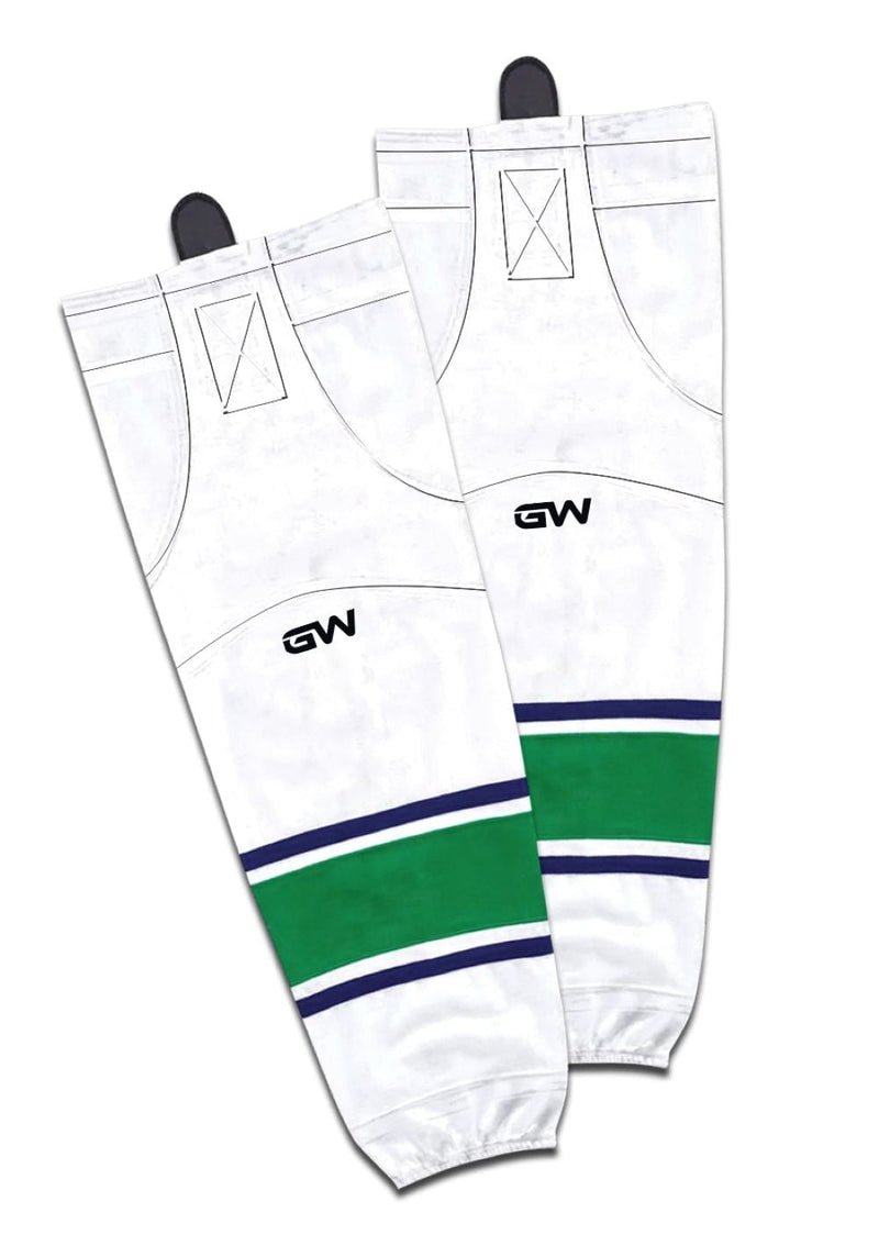 Gamewear 8500 Pro Team Performance Hockey Socks, Vancouver Canucks Away Colours, Assorted Sizes D9