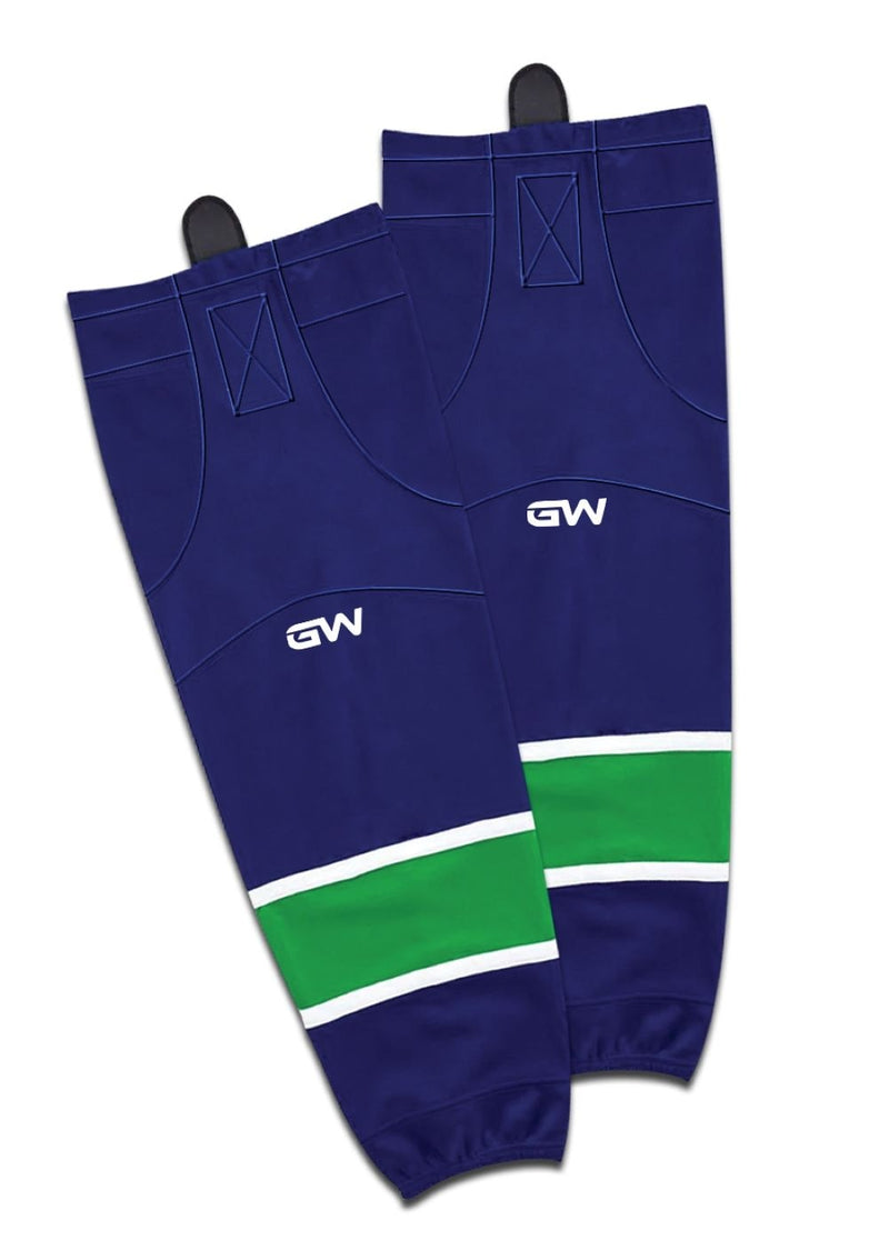Gamewear 8500 Pro Team Performance Hockey Socks, Vancouver Canucks Home Colours, Assorted Sizes T9