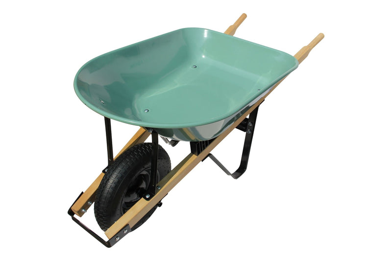 Garden Club 1-Wheel Steel Wheelbarrow for Garden/Yard, Rust-resistant, 5-cu-ft V0