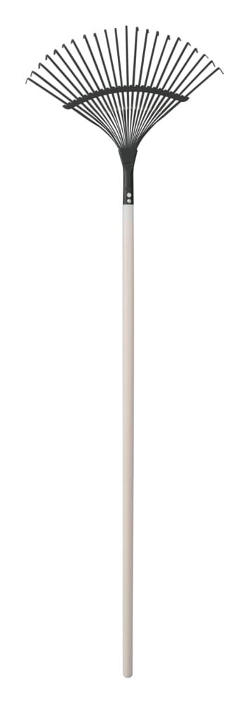 Garden Club 16-in Wide Metal 22-Tine Leaf Rake, 48-in Hardwood Shaft R3