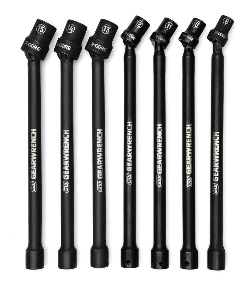 GearWrench 3/8-in Drive Impact Extension Socket Set, 7-pc, 3/8-in, Metric T8