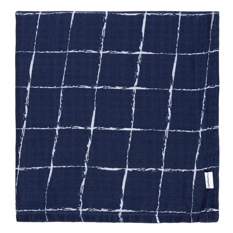 Gerber Childrenwear Coastal Calm Soft Cotton Muslin Baby Blanket, 2-pk Y4