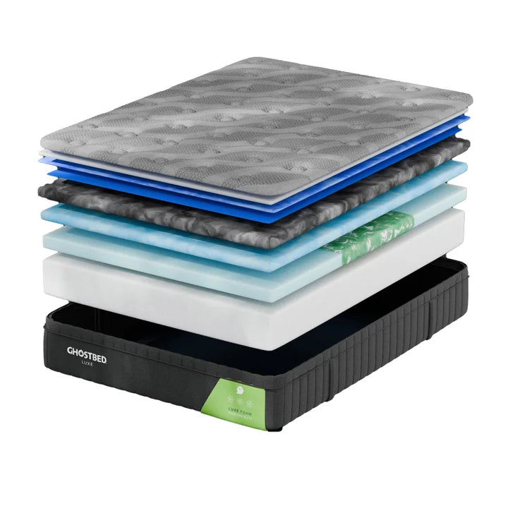 GhostBed Luxe II 35.6 cm (14 in.) Gel Memory Foam Mattress with Adjustable Base Y5