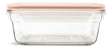 Glasslock Rectangular Glass Food Storage Container with Leakproof Lid, 1.7-L