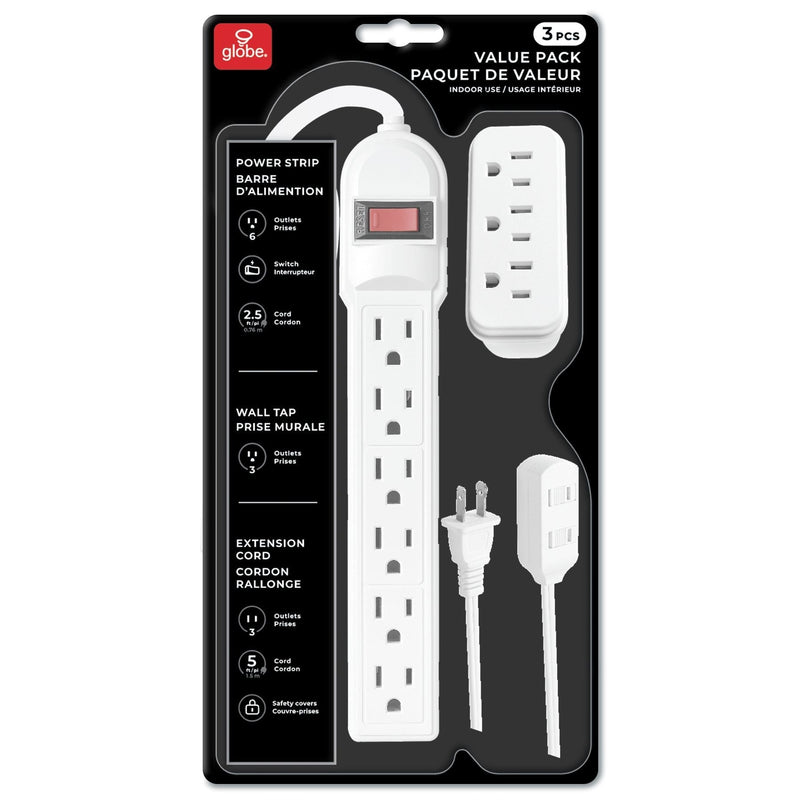 Globe 3-Piece Indoor Electrical Value Pack Y4