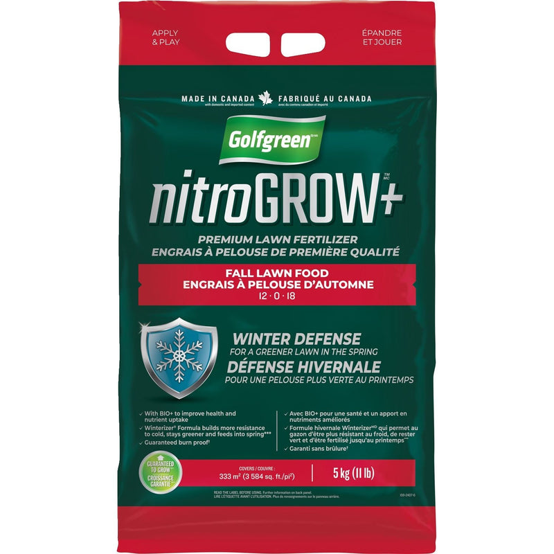 Golfgreen Nitrogrow+ Fall Lawn Food, 12-0-18, 5-kg P8