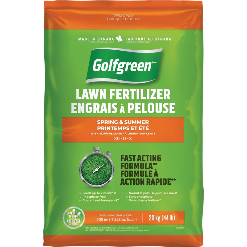 Golfgreen Spring & Summer Lawn Fertilizer, 30-0-3, 20-kg S7