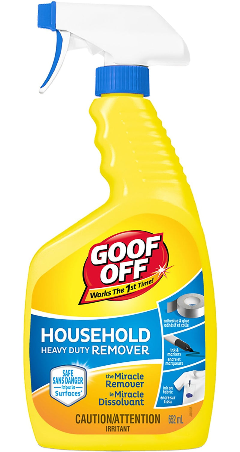 Goof Off Household Heavy Duty Remover, Multi-Purpose Spot & Stain Spray Cleaner, 652-mL T6