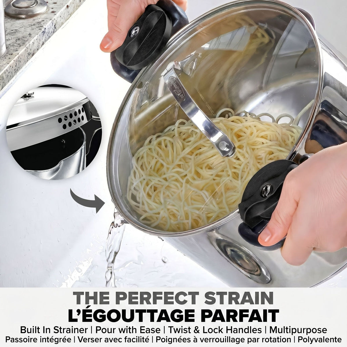 Gotham Steel Stainless Steel 5QT Pasta Pot