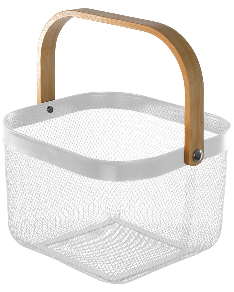 Gracious Living Wired Basket, White L0