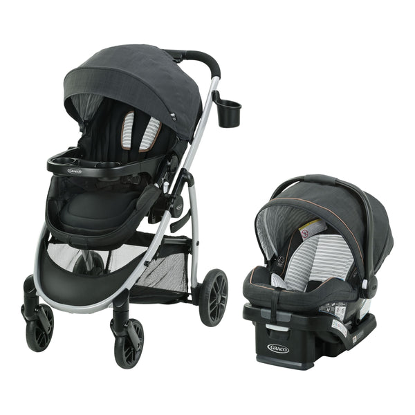 Graco Modes Pramette Travel System with SnugRide SnugLock 35 Lite DLX Infant Car Seat, Black T3