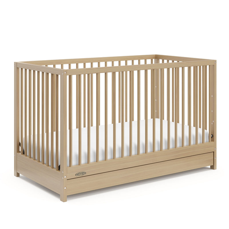 Graco Teddi 4-in-1 Convertible Crib with Drawer, Driftwood X4
