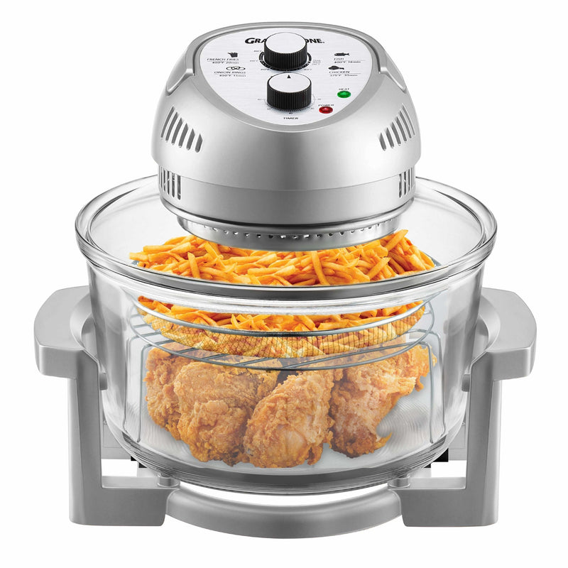 Granitestone Glass Air Fryer, Silver C8