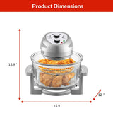 Granitestone Glass Air Fryer, Silver