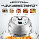 Granitestone Glass Air Fryer, Silver