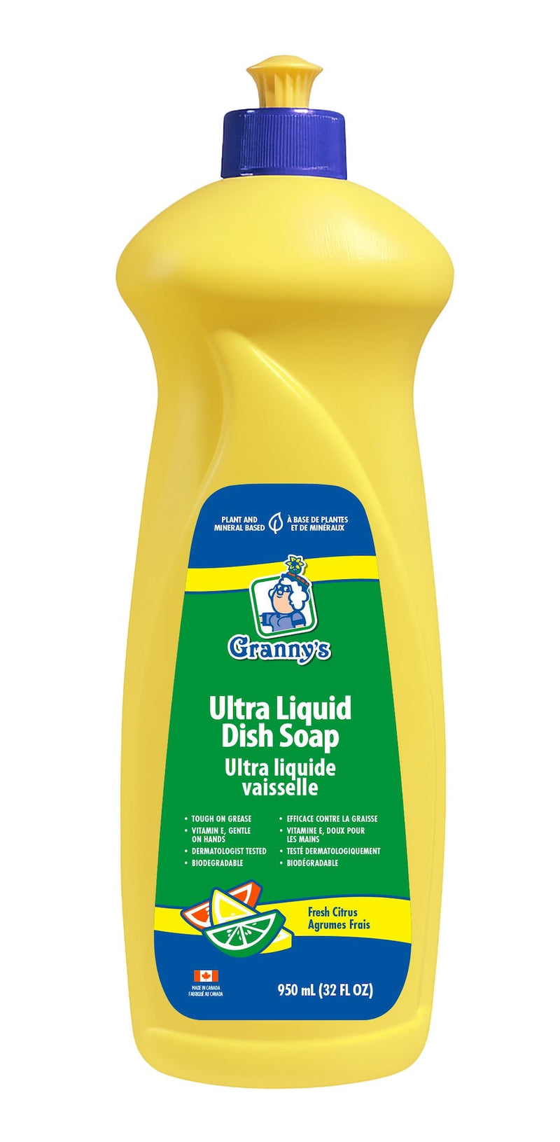 Granny's Ultra Liquid Dish Soap, Fresh Citrus, 950-mL X8