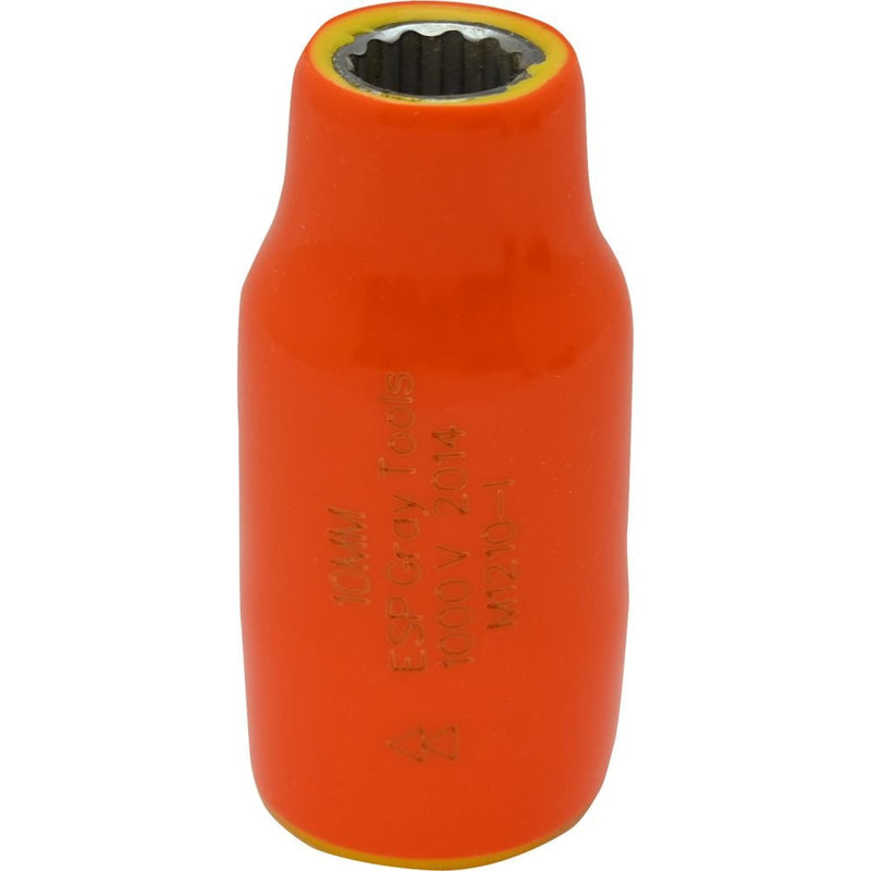 Gray Tools 1/2-in Drive Standard Length Socket, Assorted Sizes, Metric, 12 Point, 1000V Insulated F6