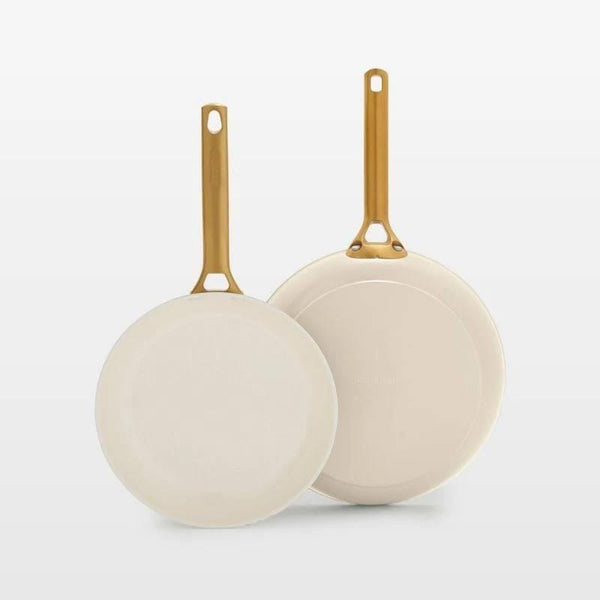 GreenPan Luxe 2pc Ceramic Frypan set - cream E8