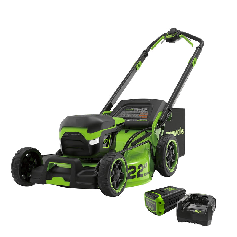 Greenworks 22-in 60V Self-Propelled Mower with 1 x 8.0Ah Battery and 6A Charger E2
