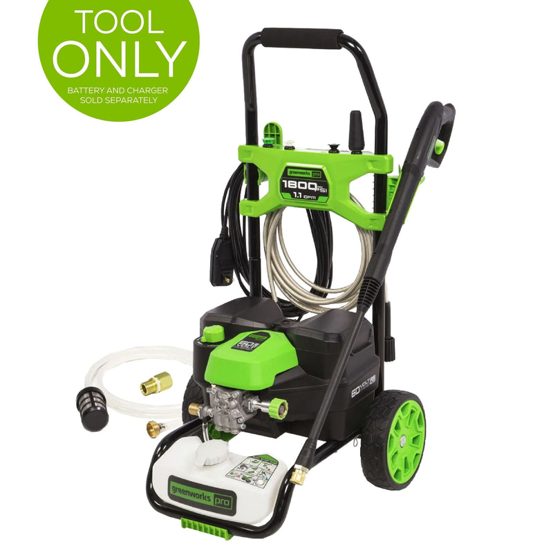 Greenworks 60V 1800PSI 1.2GPM Hybrid AC/DC Pressure Washer, Tool Only A5