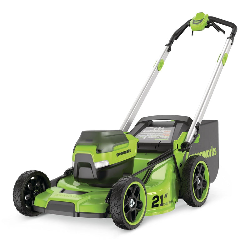 Greenworks 60V 21-in Self-Propelled Lawn Mower with 5.0 Ah Battery & 3A Charger S9