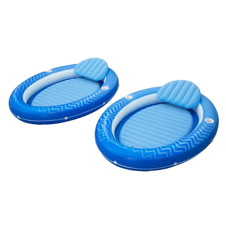 H20GO! Comfort Plush Cover Lounge Float, 2 pack I6