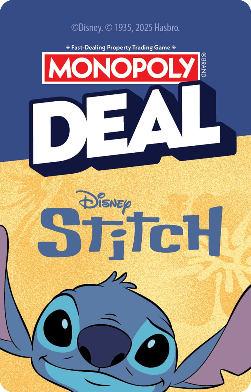 Hasbro Disney's Stitch Monopoly Deal Card Game, Bilingual Y2