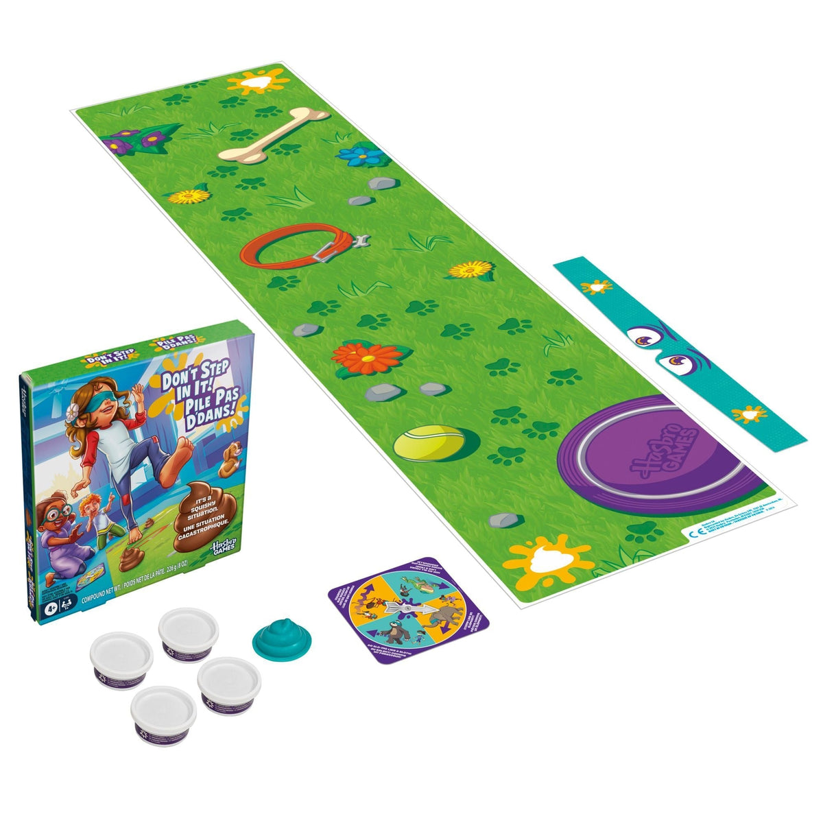 Hasbro Games Don't Step In It Blindfolded Poop Dodging Game for Ages 4+