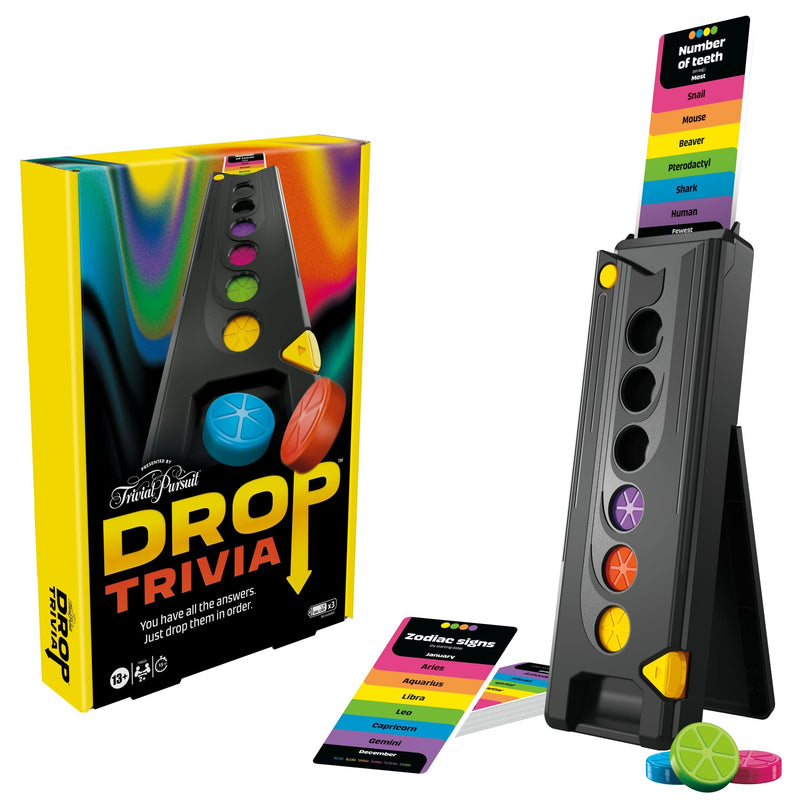 Hasbro Games Drop Trivia Electronic Party Game with Voice & Sounds, Ages 13+ A7