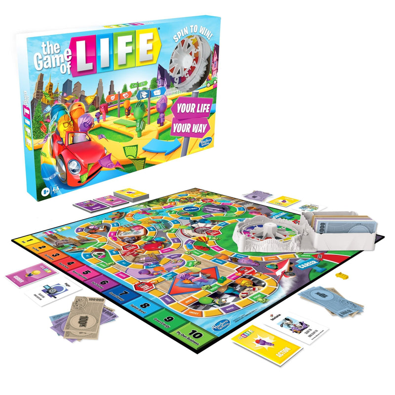 Hasbro Games The Game Of Life Classic 2-4 Player Board Game, English/French, Ages 8+ B2