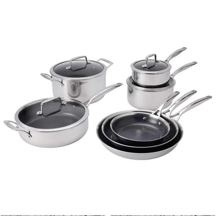 HENCKELS Paradigm Hybrid Ceramic Non-Stick Tri-ply Clad Cookware Set, 11-piece B6